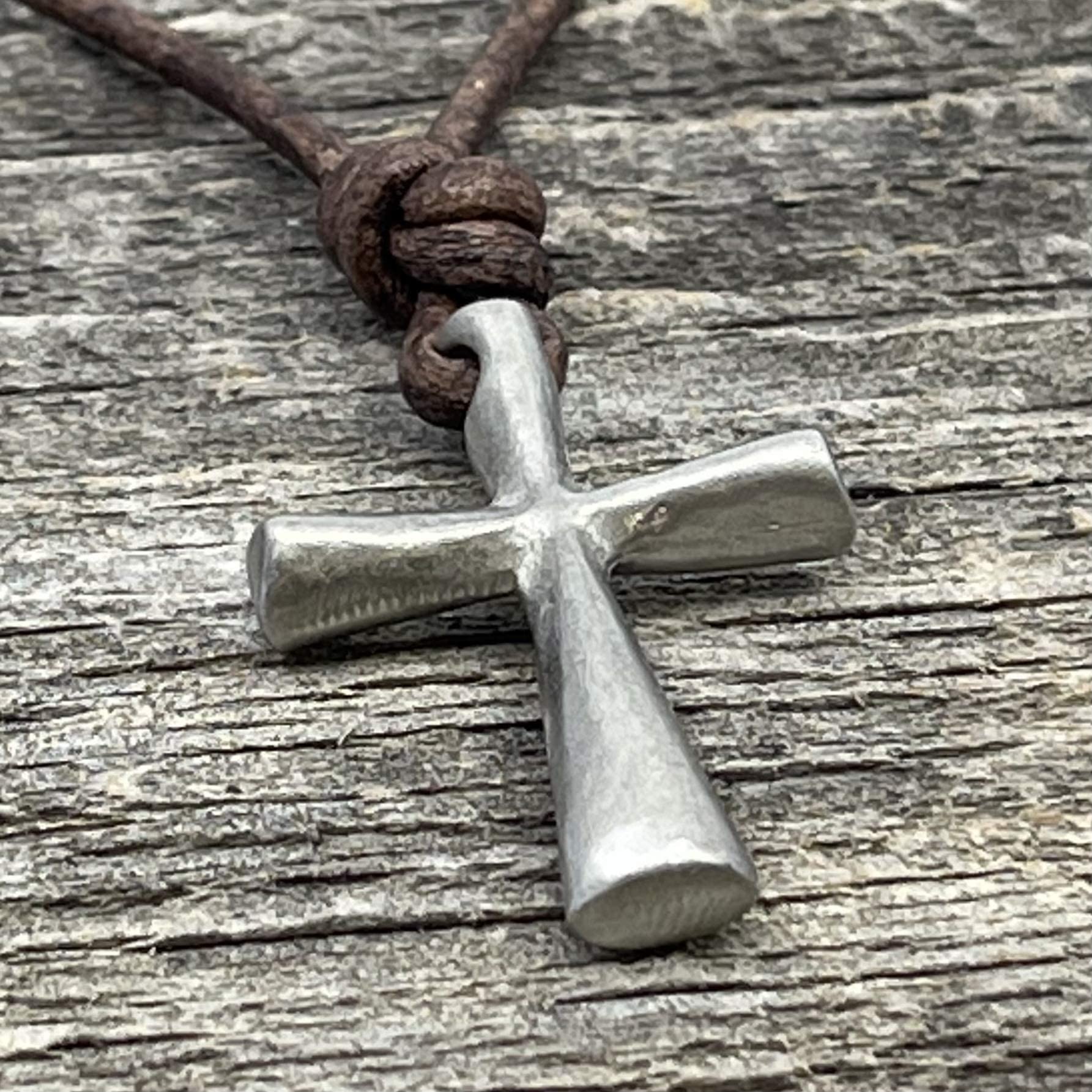 Amazon.com: Cross Necklace Mens - Men Cross Coin, Religious Pendant,  Medallion Necklaces, Christmas Gift, Catholic Pendant, Christian Charms,  Women Gifts to Husband, Cute Crosses (Gunmetal, Black Leather) : Handmade  Products